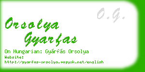 orsolya gyarfas business card