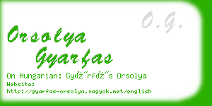 orsolya gyarfas business card